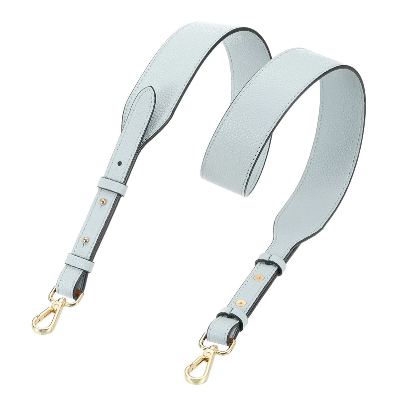 45.3" Adjustable PU Leather Purse Strap Crossbody Replacement Sky Blue/Gold