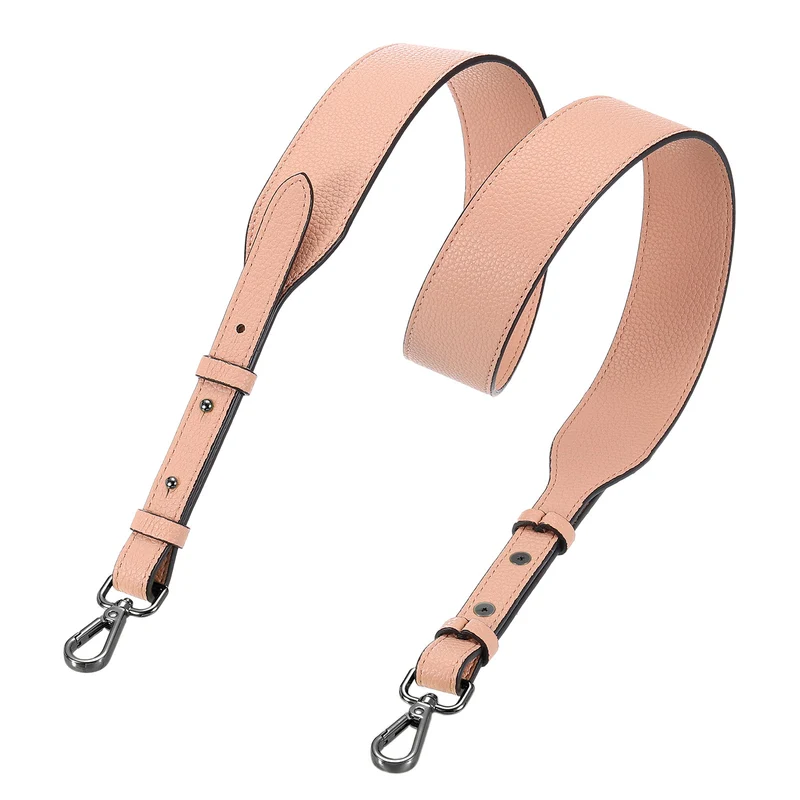 45.3" Adjustable PU Leather Purse Strap Crossbody Replacement Pink/Black