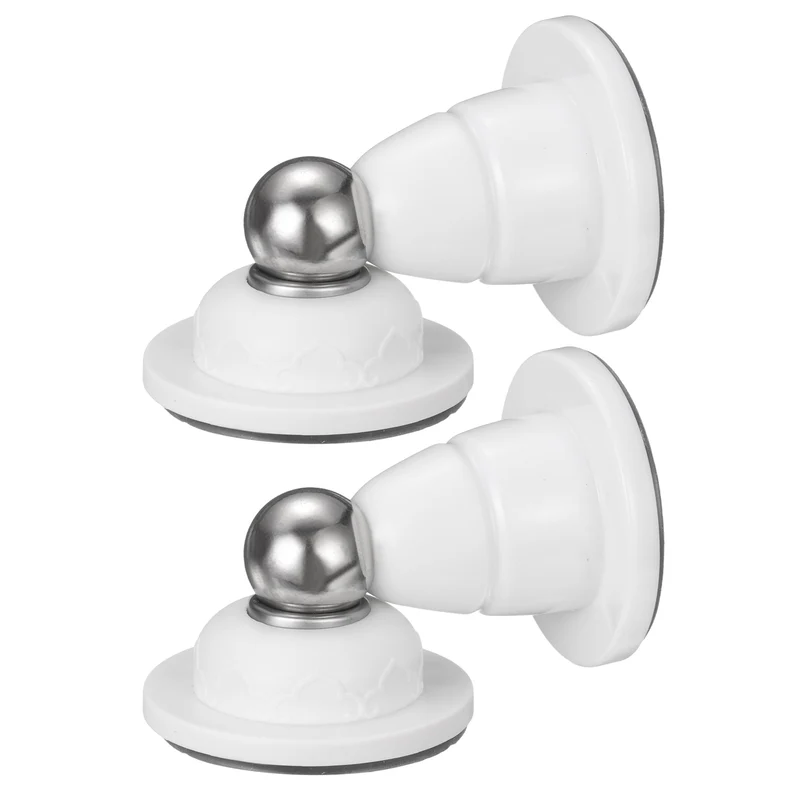 2Pcs 3" Magnetic Door Stoppers Silicone Door Stop with Adhesive Bright White
