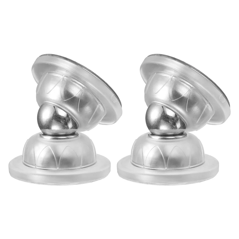 2Pcs 1.9" Magnetic Door Stoppers, Silicone Door Stop with Adhesive, Transparent