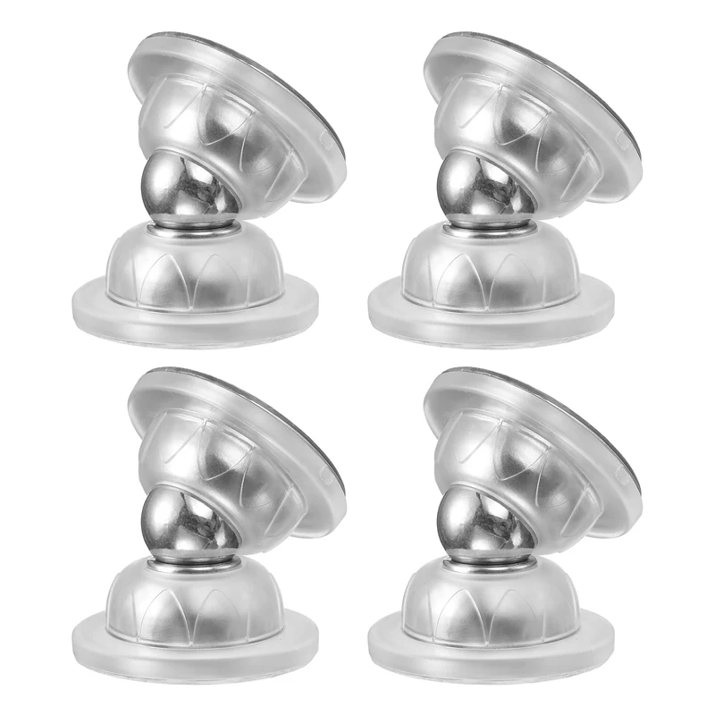 4Pcs 1.9" Magnetic Door Stoppers, Silicone Door Stop with Adhesive, Transparent