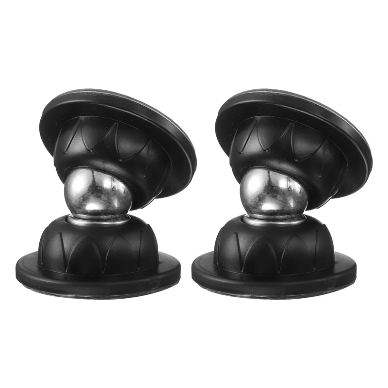 2Pcs 1.9" Magnetic Door Stoppers, Silicone Door Stop with Adhesive, Black