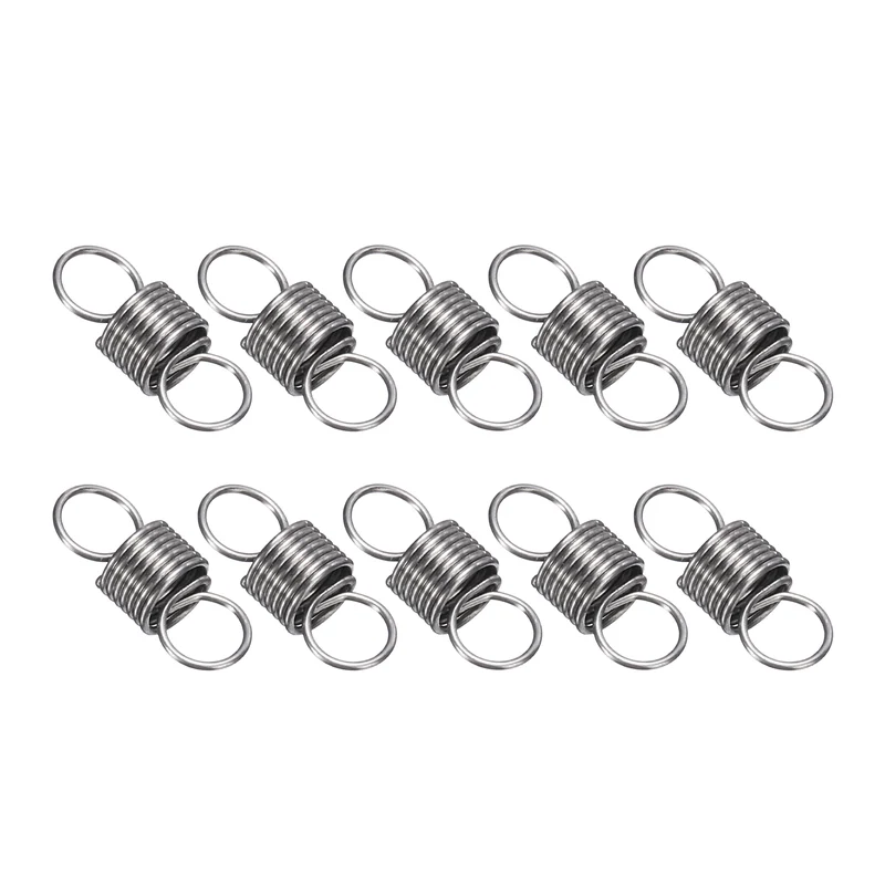 Extension Spring 10pcs Wire Dia 0.016" OD 0.16" Free Length 0.4"