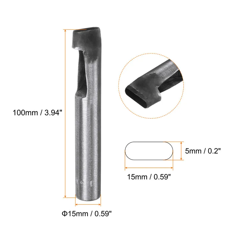 Leather Oval Hole Punch 15x5mm Belt Hole Puncher for Leather Crafting