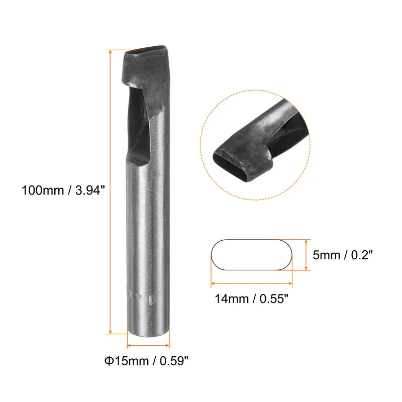 Leather Oval Hole Punch 14x5mm Belt Hole Puncher for Leather Crafting