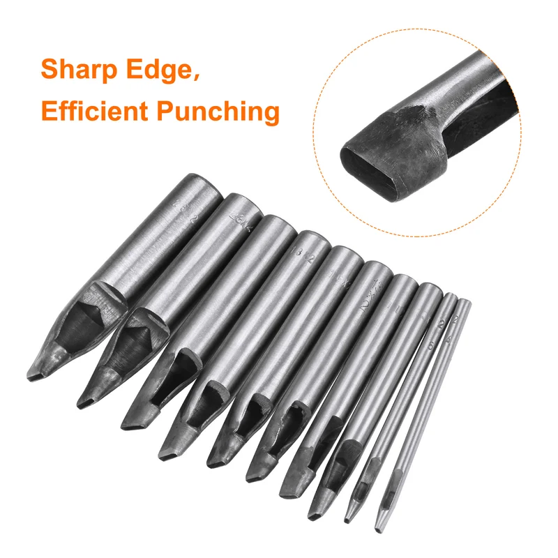 Leather Oval Hole Punch 12x5mm Belt Hole Puncher Oblong Hollow Punching Cutting Tool for Leather Crafting, Watch Band, Strap, Cloth, Gaskets