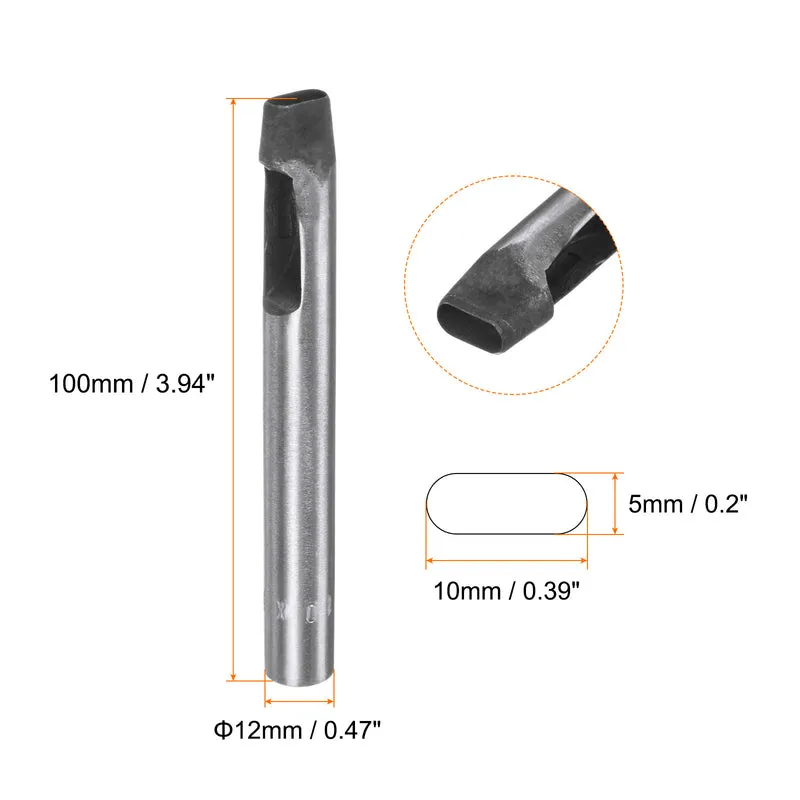 Leather Oval Hole Punch 10x5mm Belt Hole Puncher for Leather Crafting