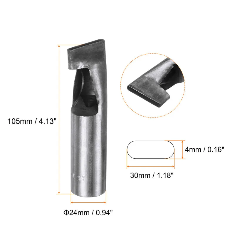 Leather Oval Hole Punch 30x4mm Belt Hole Puncher Oblong Hollow Punching Cutting Tool for Leather Crafting, Watch Band, Strap, Cloth, Gaskets