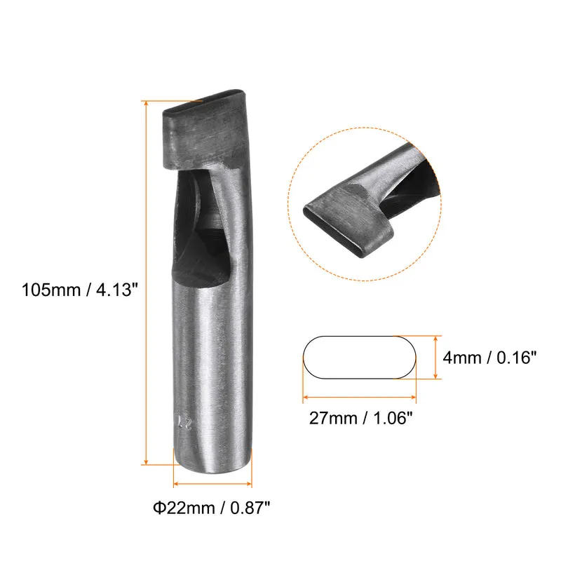 Leather Oval Hole Punch 27x4mm Belt Hole Puncher for Leather Crafting