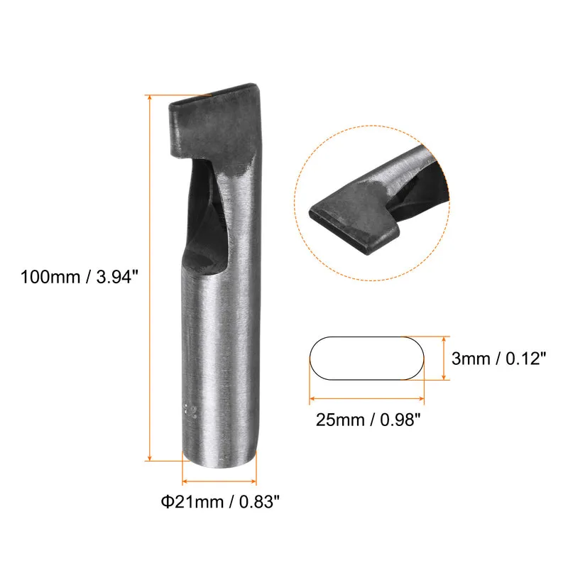 Leather Oval Hole Punch 25x3mm Belt Hole Puncher Oblong Hollow Punching Cutting Tool for Leather Crafting, Watch Band, Strap, Cloth, Gaskets