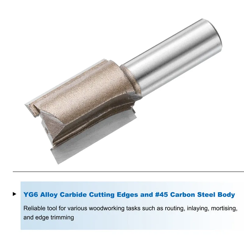 Straight Router Bit 1/2 Shank 55/64" Cutting Dia 2 Flutes 1.18" YG6 Carbide
