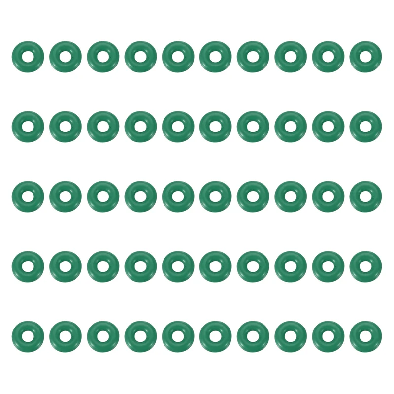 50Pcs Fluorine Rubber O-Ring 4.5mm OD 1.5mm ID 1.5mm Width,FKM Seal Gasket,Green