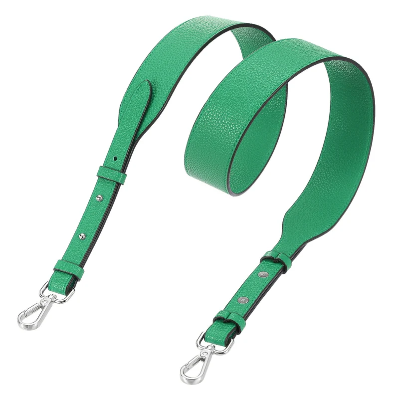 45.3" Adjustable PU Leather Purse Strap Crossbody Replacement Green/Silver