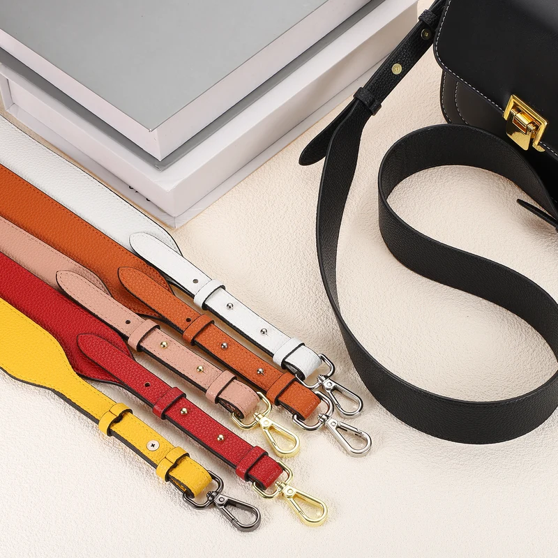 45.3" Adjustable PU Leather Purse Strap Crossbody Replacement Red/Gold