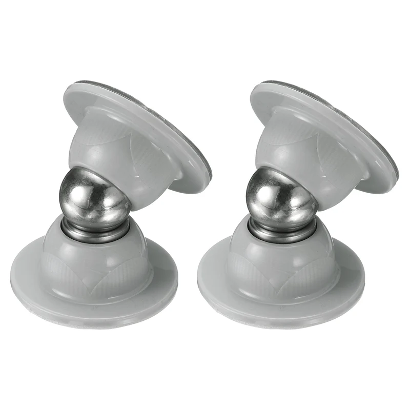 2Pcs 2" Magnetic Door Stoppers, Magnetic Door Catch with Adhesive, Gray