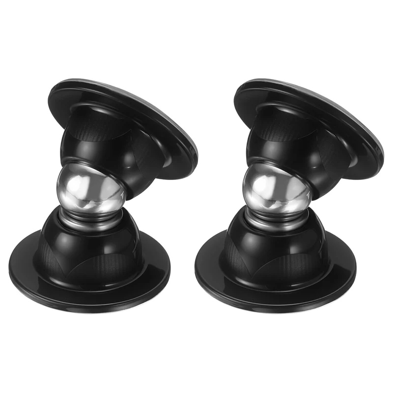 2Pcs 2" Magnetic Door Stoppers, Magnetic Door Catch with Adhesive, Black