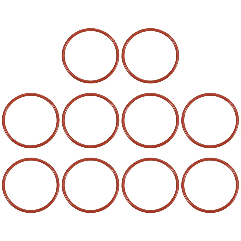 30Pcs Silicone O-Ring 40mm OD 36mm ID 2mm Width VMQ Sealing Gasket, Red