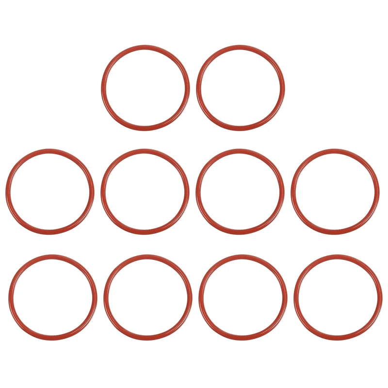 50Pcs Silicone O-Ring 36mm OD 32mm ID 2mm Width VMQ Sealing Gasket, Red