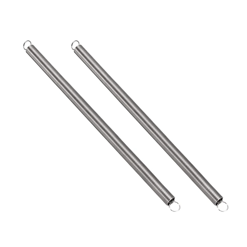 Extension Spring 2pcs Wire Dia 0.03" OD 0.31" Free Length 6.7"