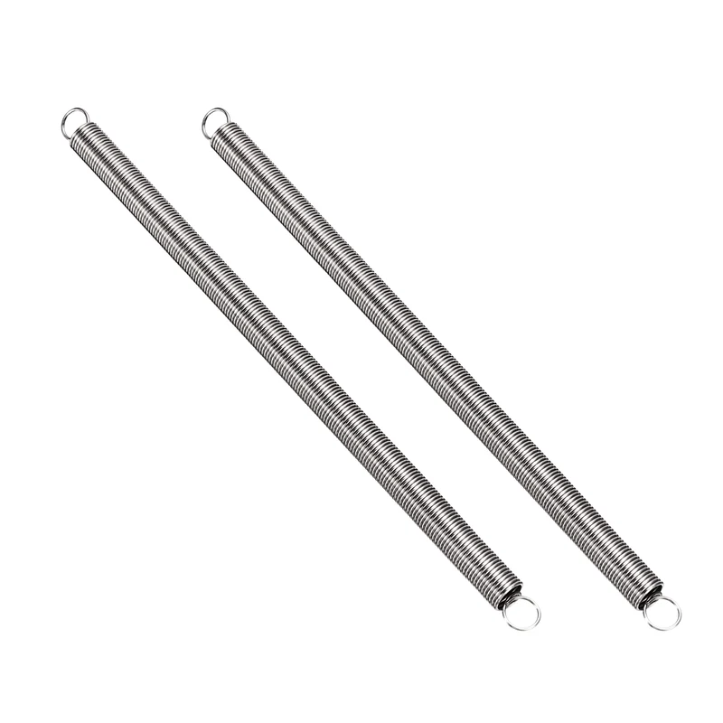Extension Spring 2pcs Wire Dia 0.03" OD 0.31" Free Length 6.3"