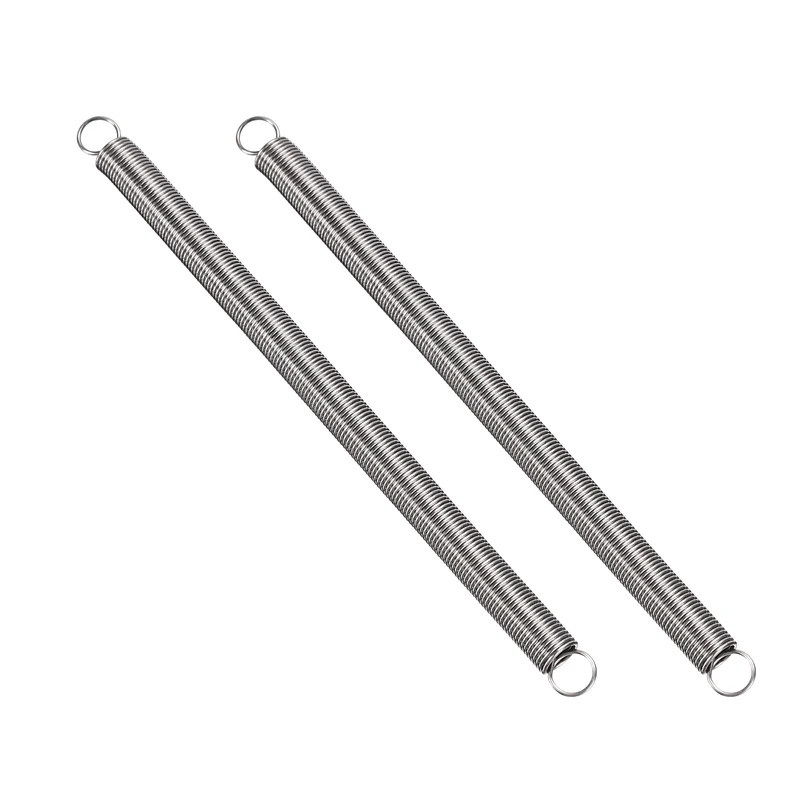 Extension Spring 2pcs Wire Dia 0.03" OD 0.31" Free Length 5.5"