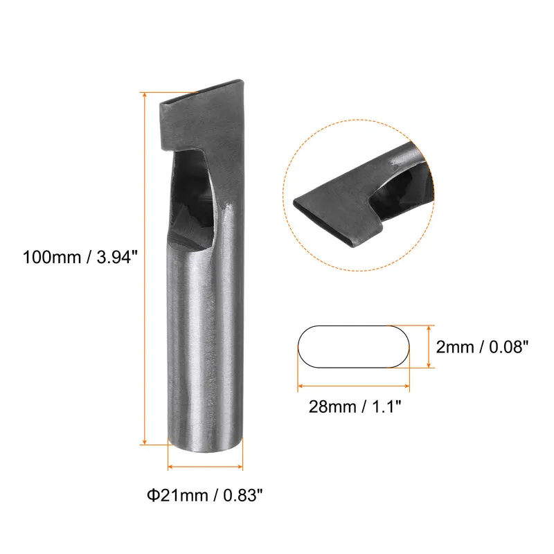 Leather Oval Hole Punch 28x2mm Belt Hole Puncher for Leather Crafting