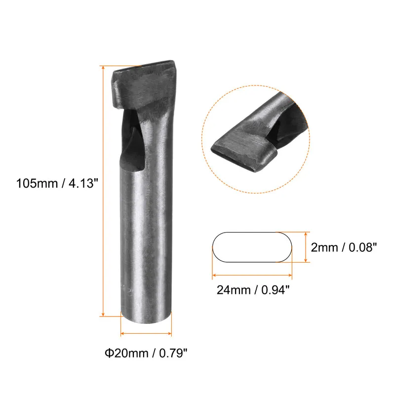 Leather Oval Hole Punch 24x2mm Belt Hole Puncher for Leather Crafting
