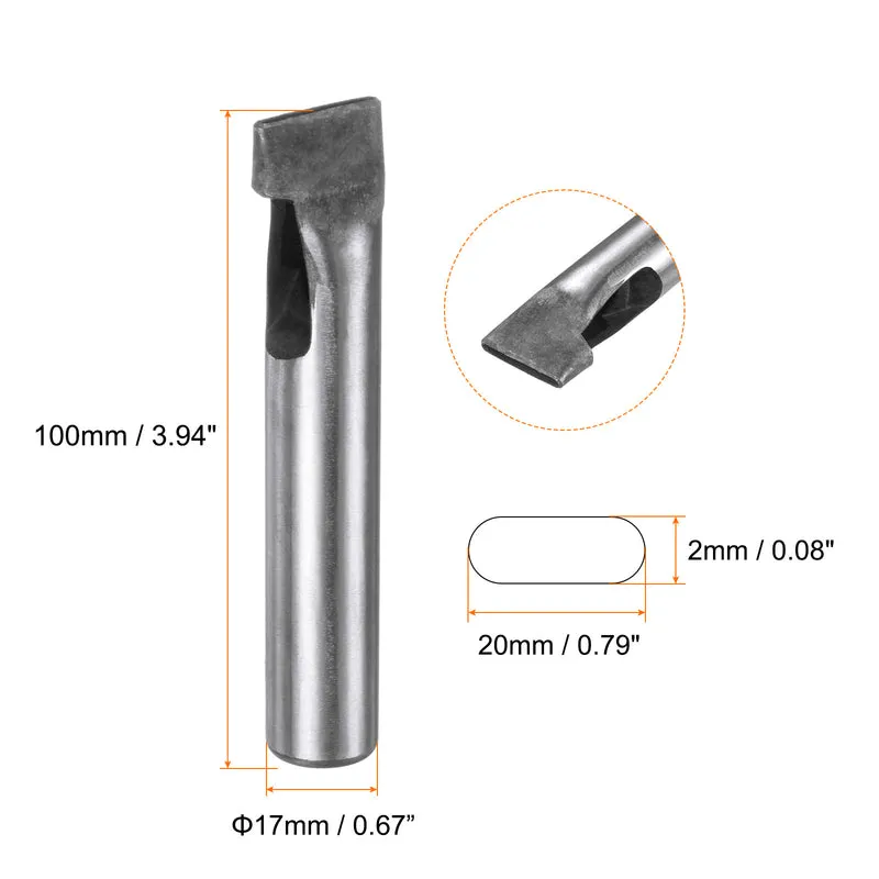 Leather Oval Hole Punch 20x2mm Belt Hole Puncher for Leather Crafting