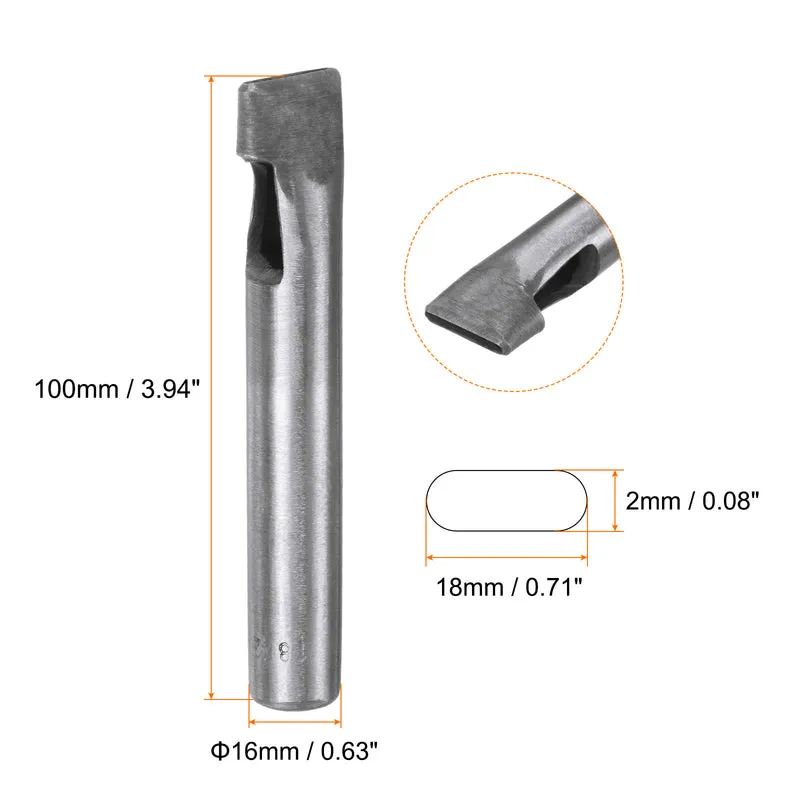 Leather Oval Hole Punch 18x2mm Belt Hole Puncher for Leather Crafting