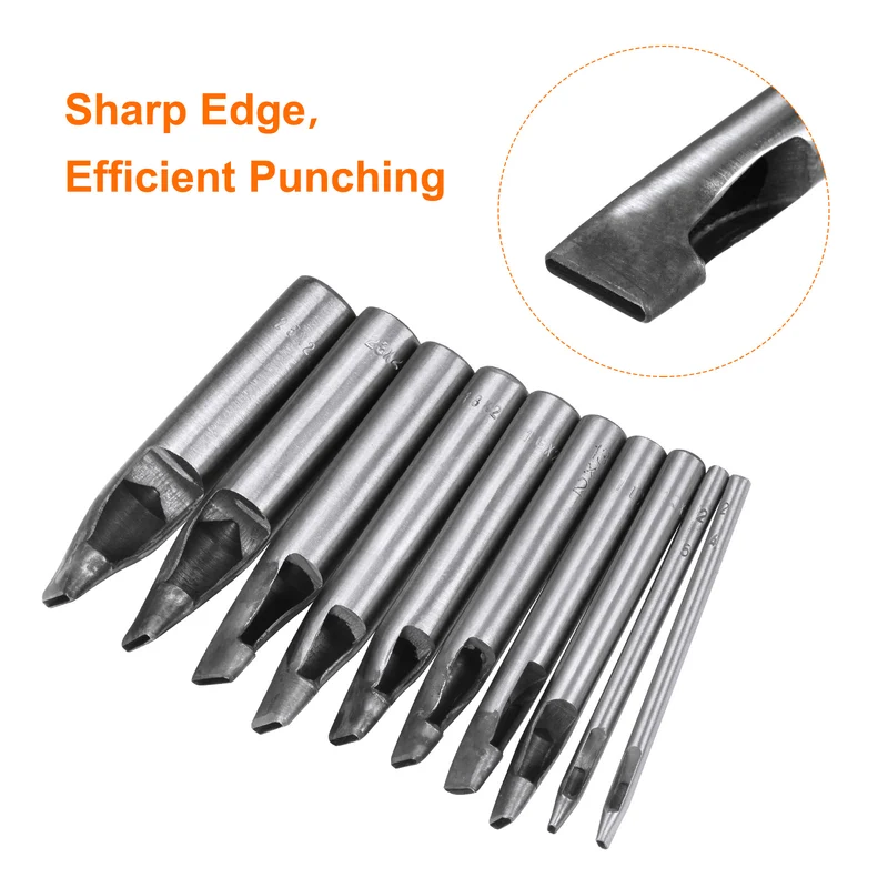 Leather Oval Hole Punch 15x2mm Belt Hole Puncher Oblong Hollow Punching Cutting Tool for Leather Crafting, Watch Band, Strap, Cloth, Gaskets