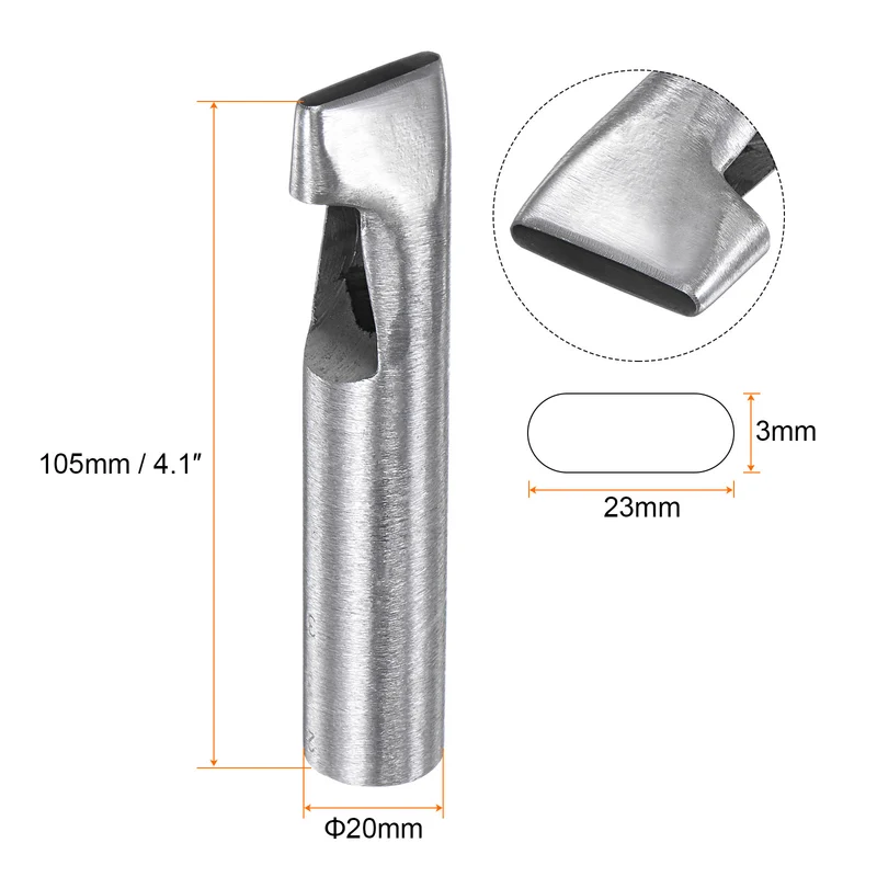 Oval Hole Punch 3x23mm Leather Hollow Cutter Oblong Punch Die for Strap Belt