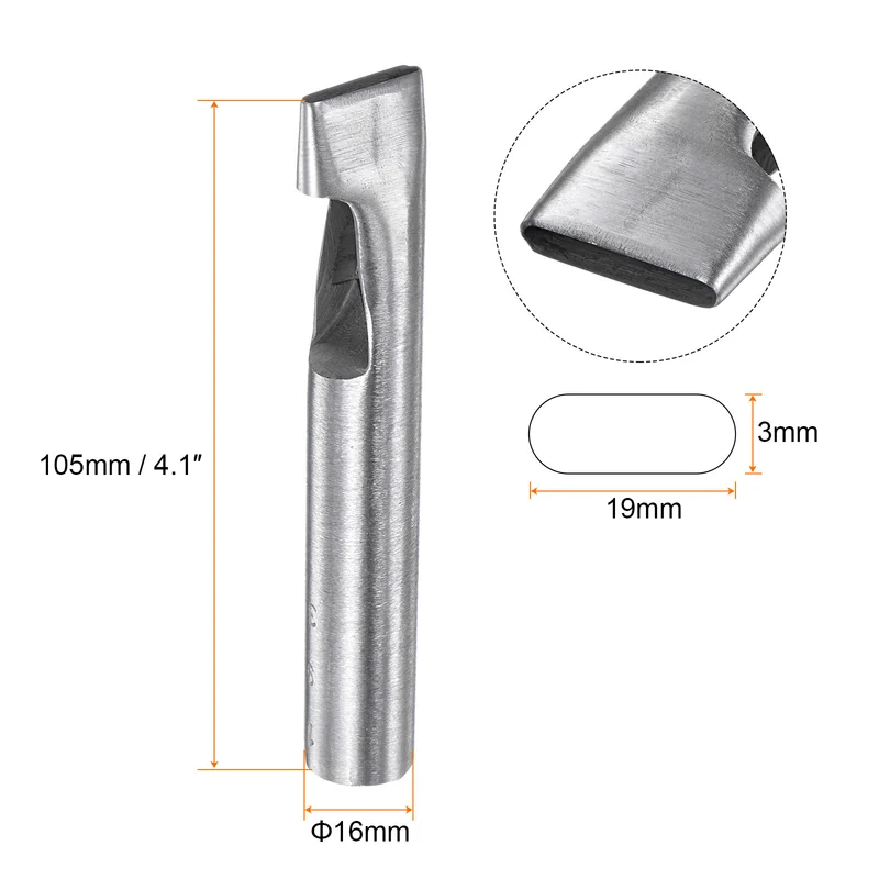 Oval Hole Punch 3x19mm Leather Hollow Cutter Oblong Punch Die for Strap Belt