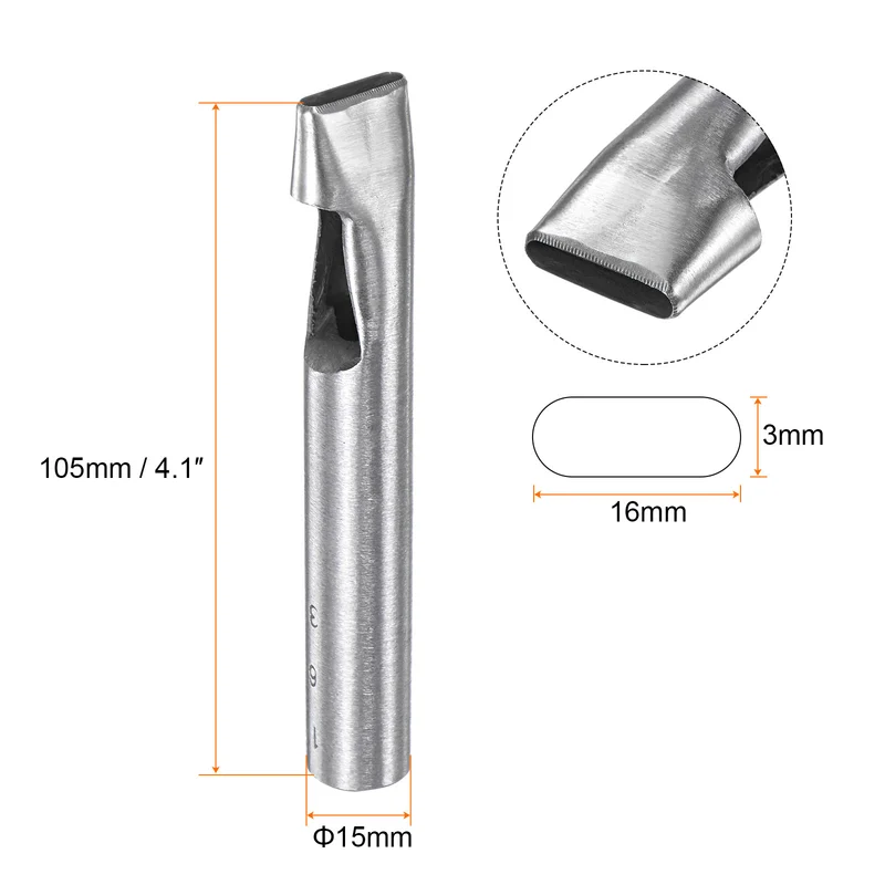 Oval Hole Punch 3x16mm Leather Hollow Cutter Oblong Punch Die for Strap Belt