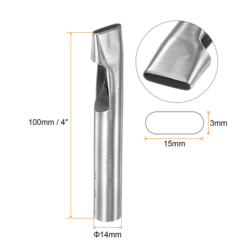 Oval Hole Punch 3x15mm Leather Hollow Cutter Oblong Punch Die for Strap Belt