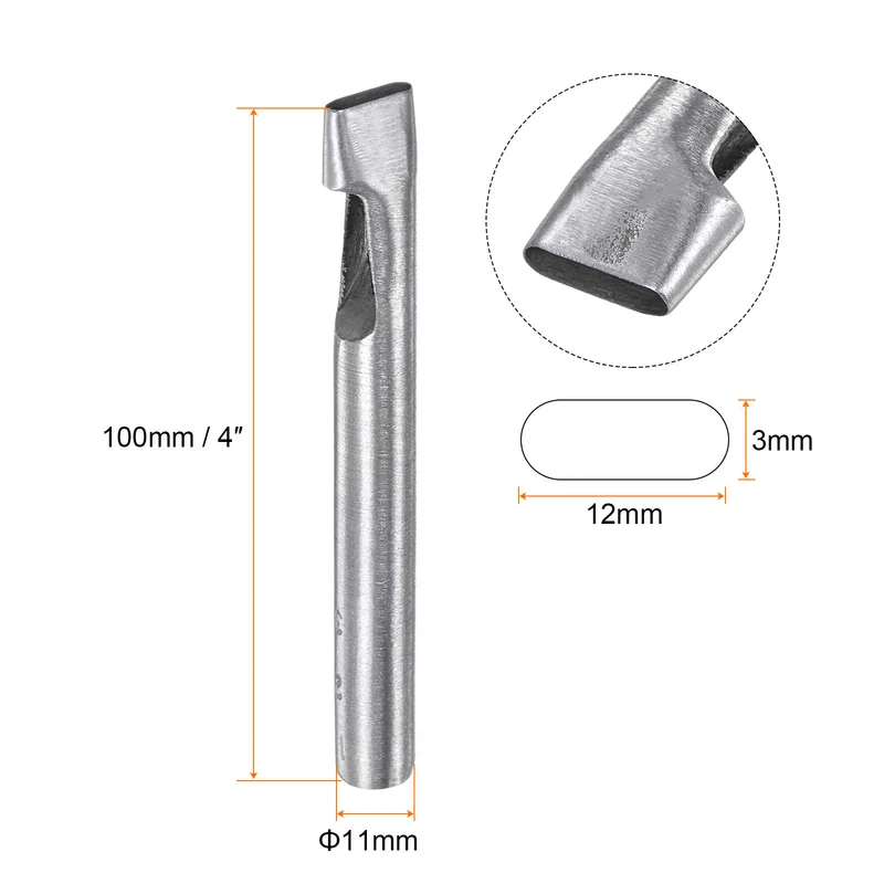 Oval Hole Punch 3x12mm Leather Hollow Cutter Oblong Punch Die for Strap Belt