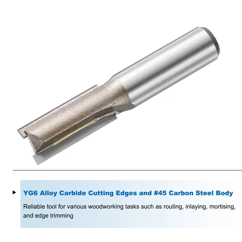 Straight Router Bit 1/2 Shank 33/64" Cutting Dia 2 Flutes 1.18" YG6 Carbide