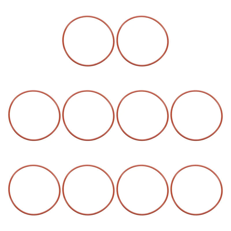 10Pcs Silicone O-Ring 105mm OD 99mm ID 3mm Width VMQ Sealing Gasket, Red