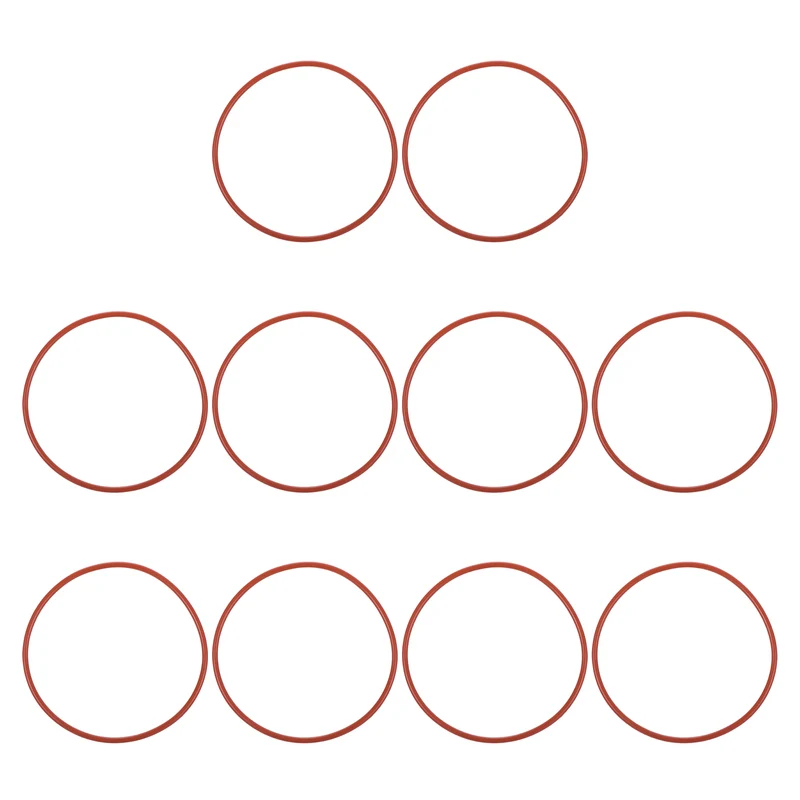 10Pcs Silicone O-Ring 98mm OD 92mm ID 3mm Width VMQ Sealing Gasket, Red
