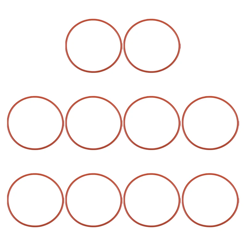 10Pcs Silicone O-Ring 92mm OD 86mm ID 3mm Width VMQ Sealing Gasket, Red
