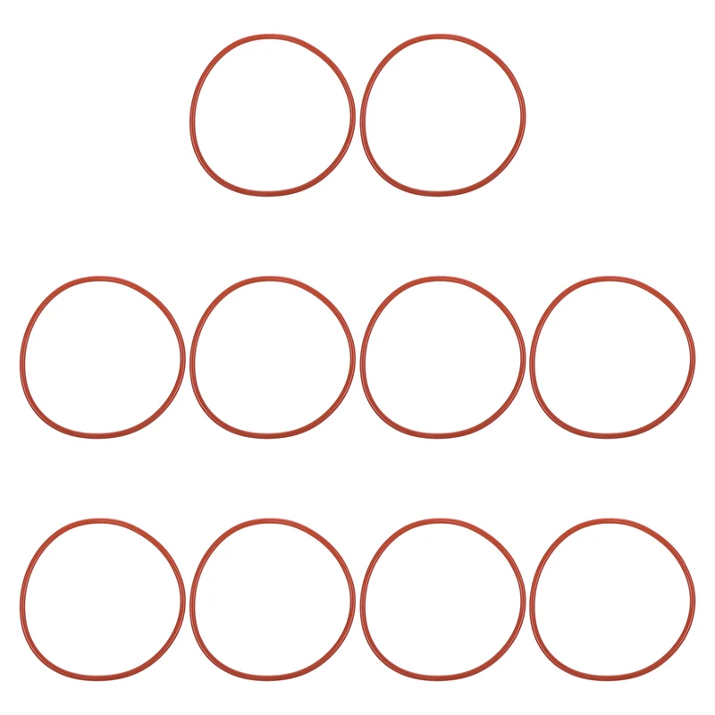 10Pcs Silicone O-Ring 88mm OD 82mm ID 3mm Width VMQ Sealing Gasket, Red