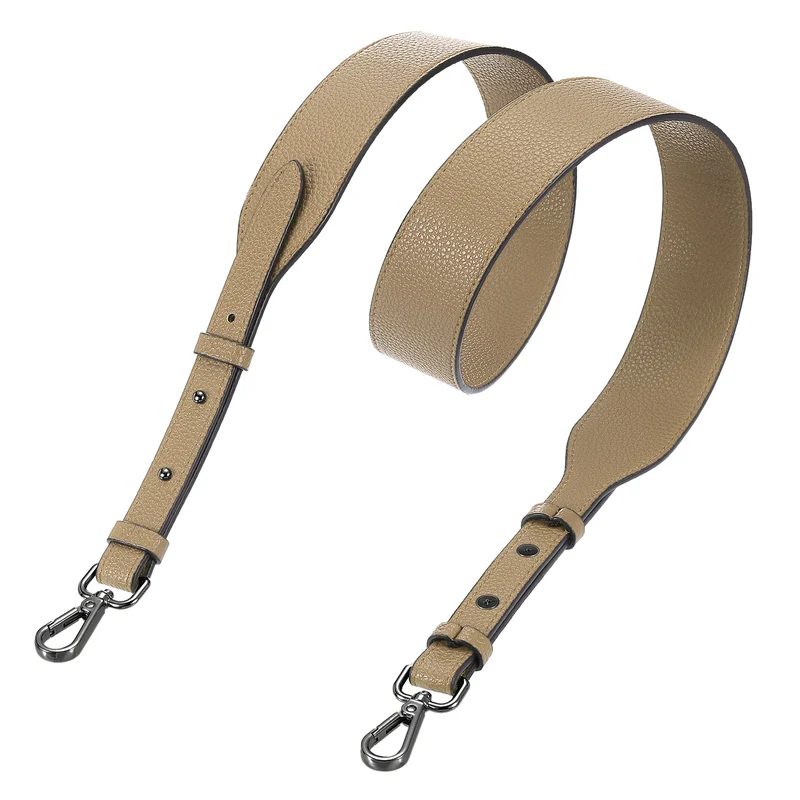 45.3" Adjustable PU Leather Purse Strap Crossbody Replacement Khaki/Black