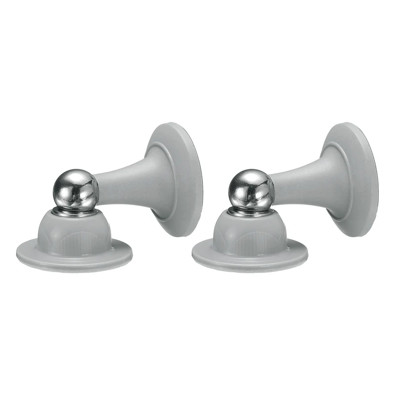 2Pcs 3" Magnetic Door Stoppers, Magnetic Door Catch with Adhesive, Gray
