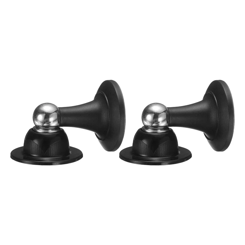 2Pcs 3" Magnetic Door Stoppers, Magnetic Door Catch with Adhesive, Black