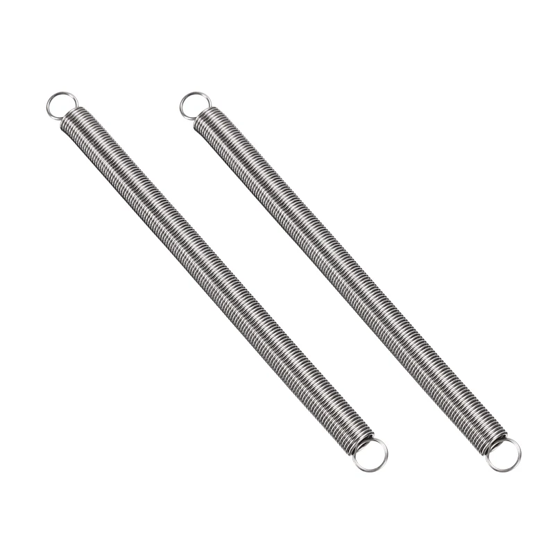 Extension Spring 2pcs Wire Dia 0.03" OD 0.31" Free Length 5.1"
