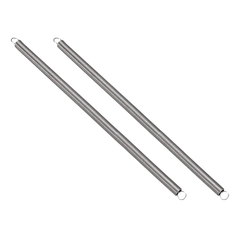 Extension Spring 2pcs Wire Dia 0.028" OD 0.28" Free Length 7.5"