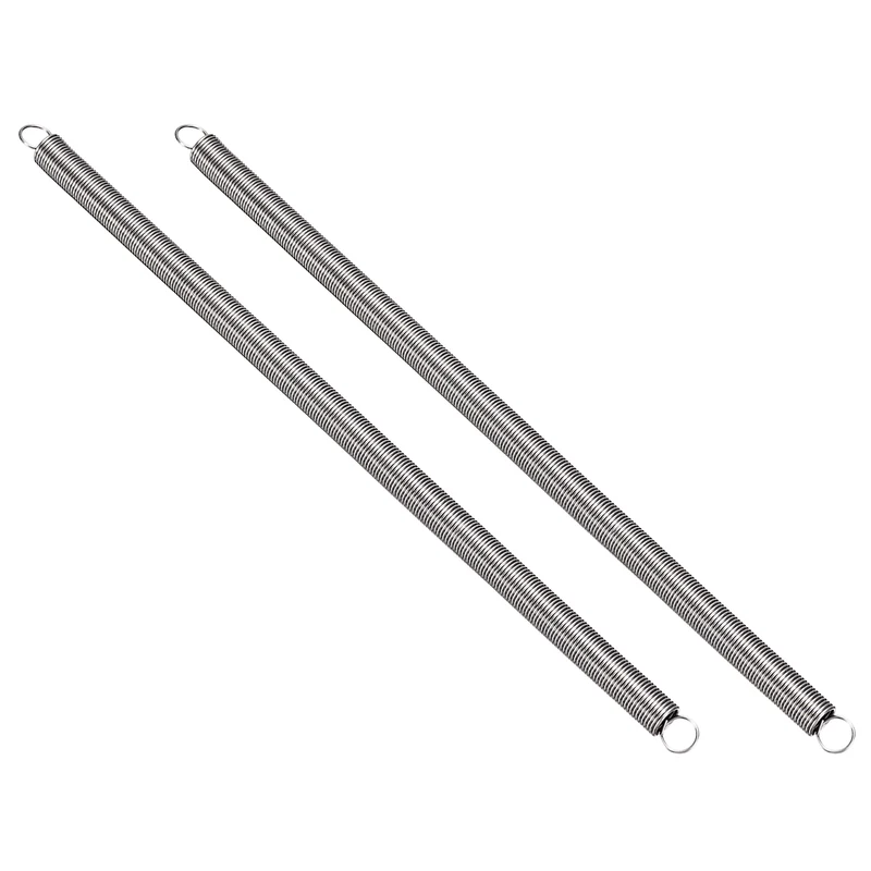 Extension Spring 2pcs Wire Dia 0.028" OD 0.28" Free Length 7.1"
