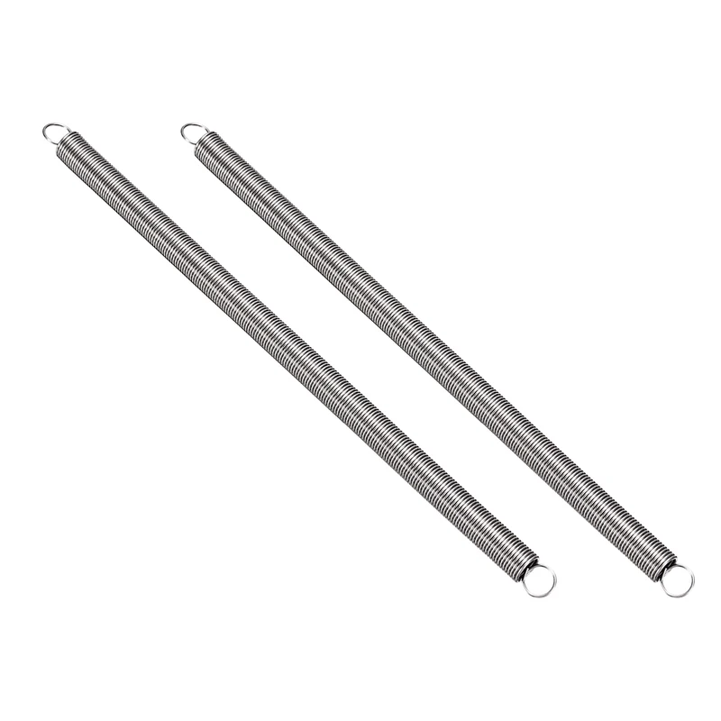 Extension Spring 2pcs Wire Dia 0.028" OD 0.28" Free Length 6.3"
