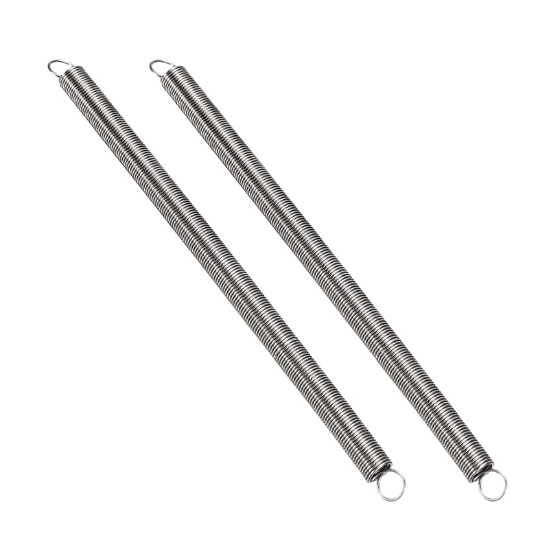Extension Spring 2pcs Wire Dia 0.028" OD 0.28" Free Length 5.5"