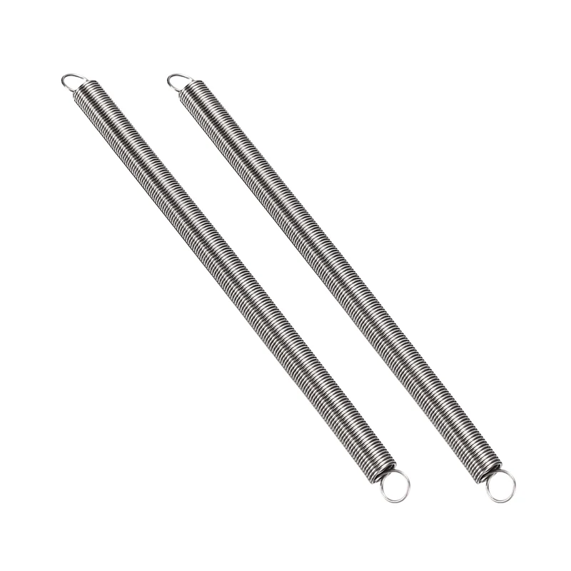 Extension Spring 2pcs Wire Dia 0.028" OD 0.28" Free Length 5.1"
