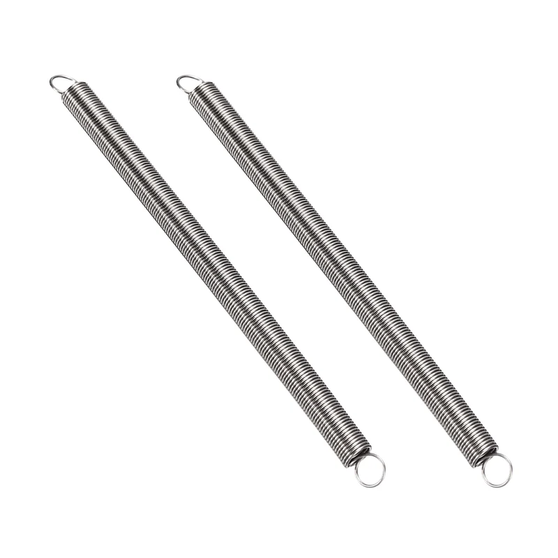 Extension Spring 2pcs Wire Dia 0.028" OD 0.28" Free Length 4.7"